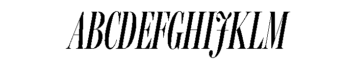 Miller Banner Extra Compressed Regular Italic Font UPPERCASE