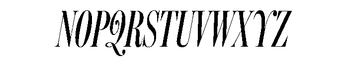 Miller Banner Extra Compressed Regular Italic Font UPPERCASE