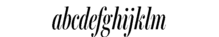 Miller Banner Extra Compressed Regular Italic FONT