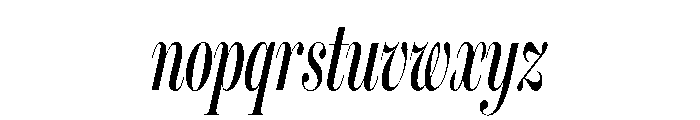 Miller Banner Extra Compressed Regular Italic Font LOWERCASE