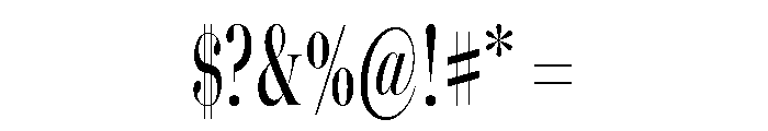 Miller Banner Extra Compressed Regular Font OTHER CHARS