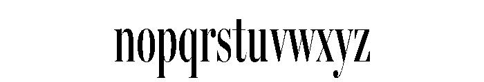 Miller Banner Extra Compressed Regular Font LOWERCASE