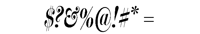 Miller Banner Extra Compressed Semi Bold Italic Font OTHER CHARS