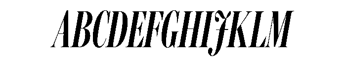 Miller Banner Extra Compressed Semi Bold Italic Font UPPERCASE