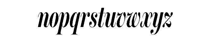 Miller Banner Extra Compressed Semi Bold Italic Font LOWERCASE