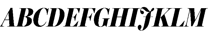 Miller Banner Extra Condensed Black Italic Font UPPERCASE