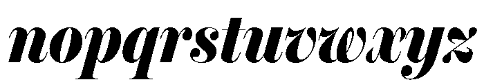 Miller Banner Extra Condensed Black Italic Font LOWERCASE