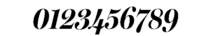 Miller Banner Extra Condensed Bold Italic Font OTHER CHARS