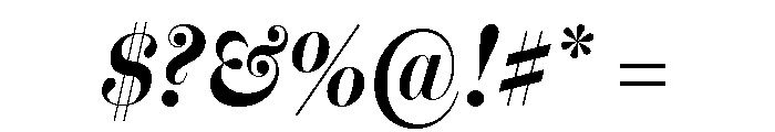 Miller Banner Extra Condensed Bold Italic Font OTHER CHARS