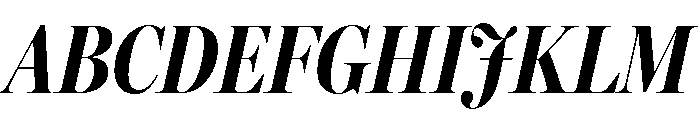 Miller Banner Extra Condensed Bold Italic Font UPPERCASE