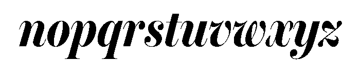 Miller Banner Extra Condensed Bold Italic Font LOWERCASE