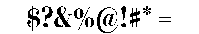 Miller Banner Extra Condensed Bold Font OTHER CHARS