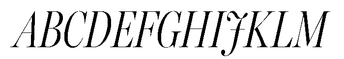 Miller Banner Extra Condensed Light Italic Font UPPERCASE