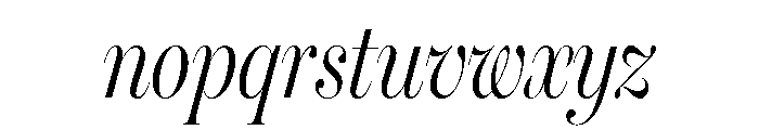 Miller Banner Extra Condensed Light Italic Font LOWERCASE