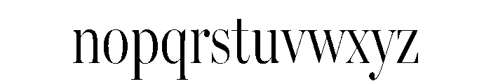 Miller Banner Extra Condensed Light Font LOWERCASE