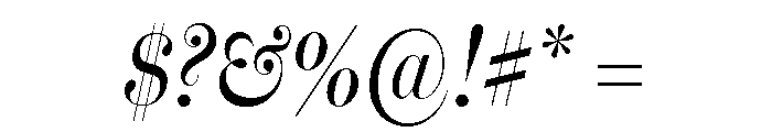 Miller Banner Extra Condensed Regular Italic Font OTHER CHARS