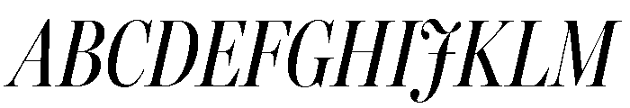 Miller Banner Extra Condensed Regular Italic Font UPPERCASE