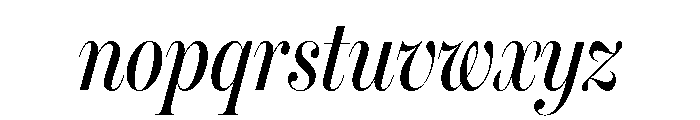 Miller Banner Extra Condensed Regular Italic Font LOWERCASE