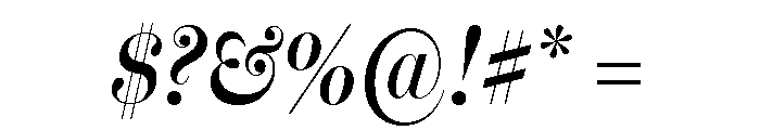 Miller Banner Extra Condensed Semi Bold Italic Font OTHER CHARS