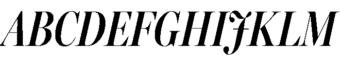 Miller Banner Extra Condensed Semi Bold Italic Font UPPERCASE