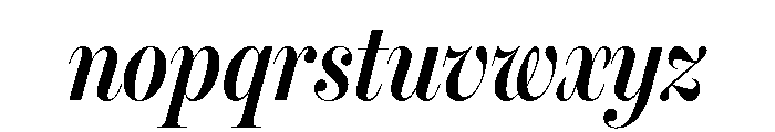 Miller Banner Extra Condensed Semi Bold Italic Font LOWERCASE