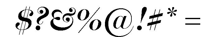 Miller Banner Italic Font OTHER CHARS