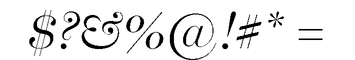 Miller Banner Light Italic Font OTHER CHARS