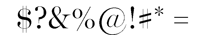 Miller Banner Light Font OTHER CHARS