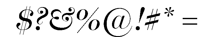 Miller Banner Regular Italic Font OTHER CHARS
