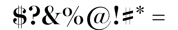 Miller Banner Font OTHER CHARS
