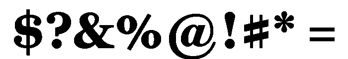 Miller Daily Four Bold Font OTHER CHARS