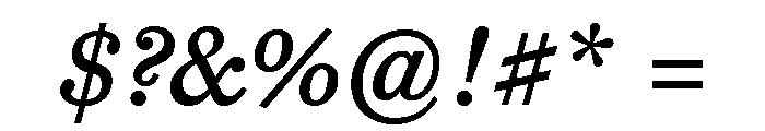 Miller Daily Four Regular Italic Font OTHER CHARS