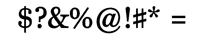 Miller Daily Four Regular Font OTHER CHARS