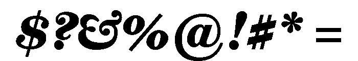 Miller Daily One Bold Italic Font OTHER CHARS