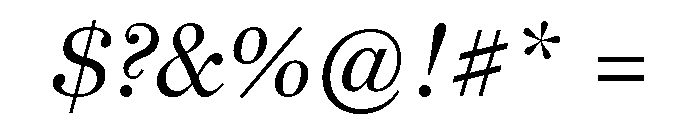 Miller Daily One Regular Italic Font OTHER CHARS