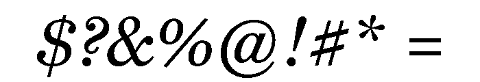 Miller Daily Regular Italic Font OTHER CHARS