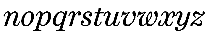 Miller Daily Regular Italic Font LOWERCASE