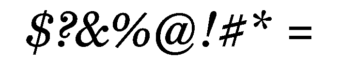 Miller Daily Three Regular Italic Font OTHER CHARS