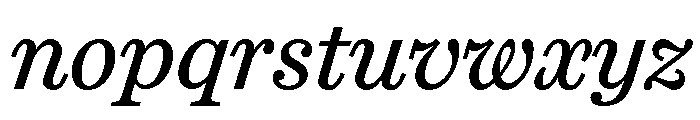 Miller Daily Three Regular Italic Font LOWERCASE