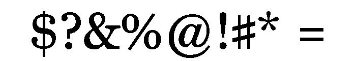 Miller Daily Three Regular Font OTHER CHARS