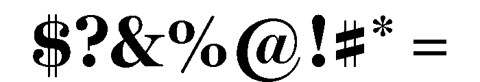 Miller Display Bold Font OTHER CHARS