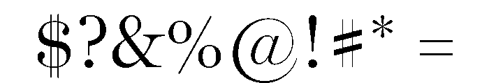 Miller Display Light Font OTHER CHARS
