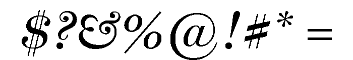 Miller Display Regular Italic Font OTHER CHARS