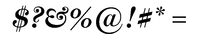 Miller Display Semi Bold Italic Font OTHER CHARS