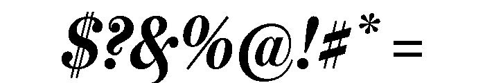 Miller Headline Bold Italic Font OTHER CHARS