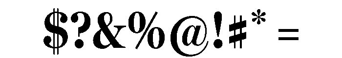 Miller Headline Bold Font OTHER CHARS