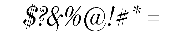 Miller Headline Light Italic Font OTHER CHARS