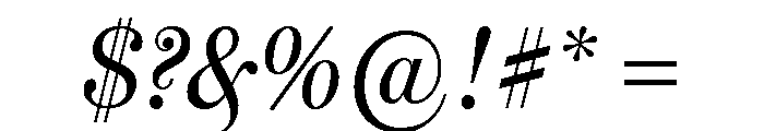 Miller Headline Regular Italic Font OTHER CHARS