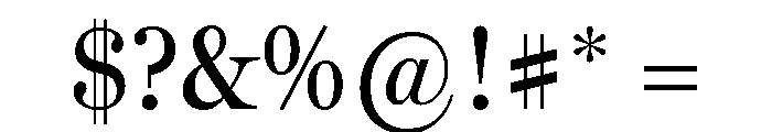 Miller Headline Regular Font OTHER CHARS