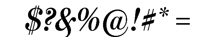 Miller Headline Semi Bold Italic Font OTHER CHARS